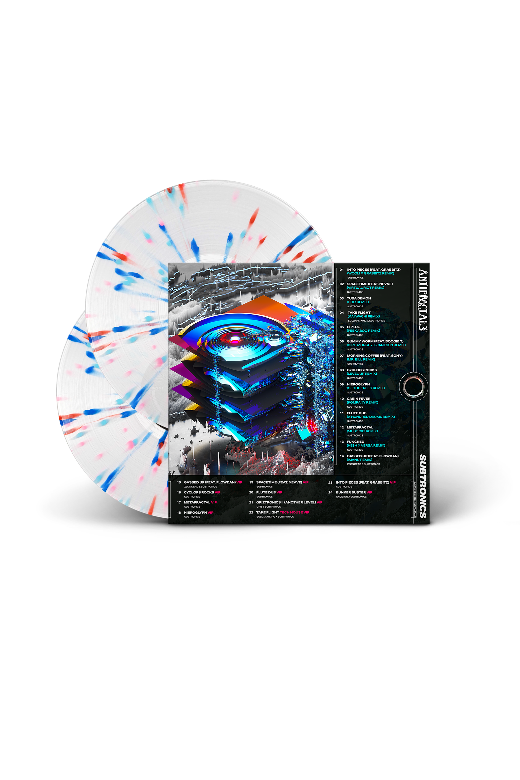 Subtronics - Antifractals - Double Gatefold Vinyl (Clear Radial Splatter)