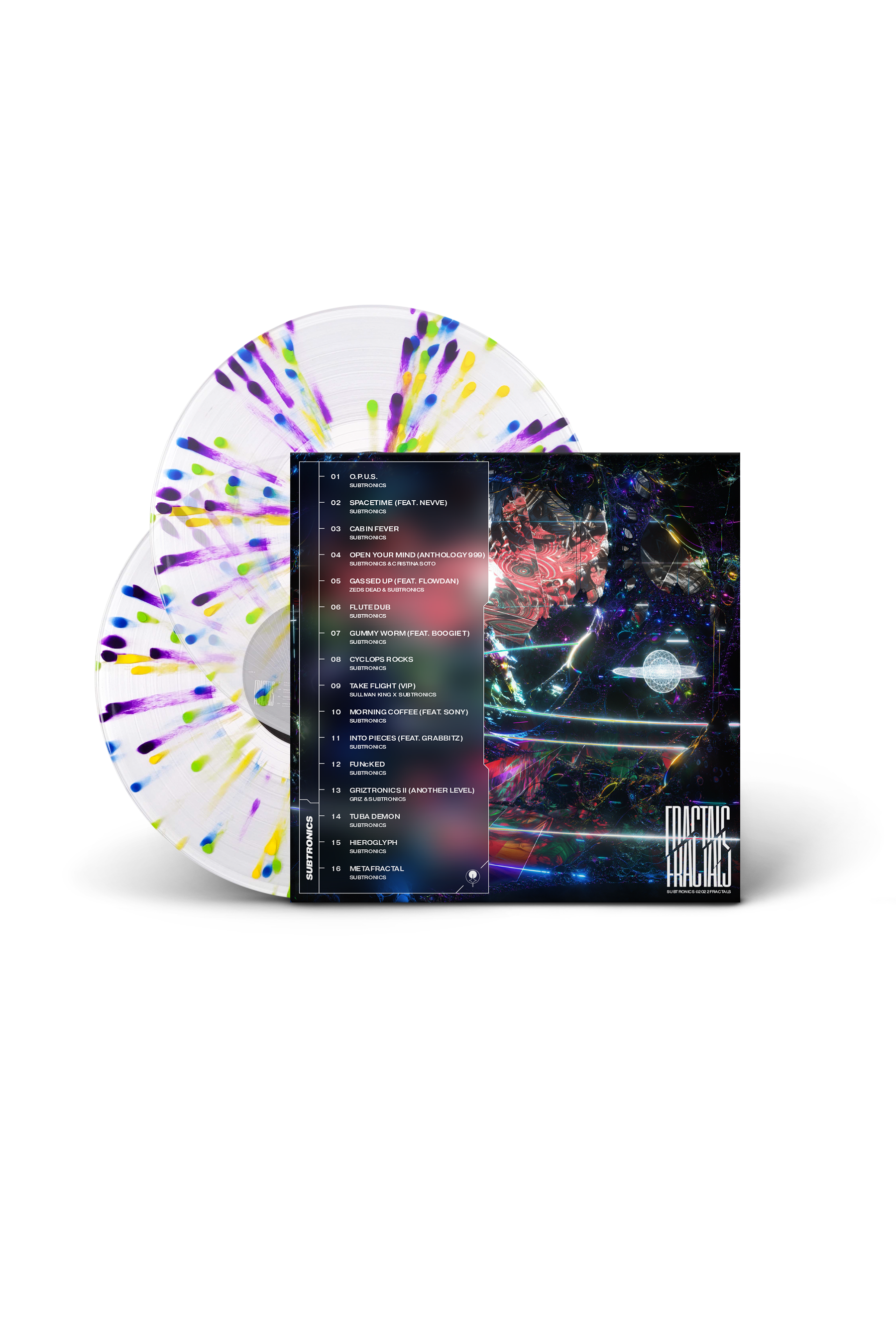 Subtronics - Fractals - Double Gatefold Vinyl (Clear Radial Splatter)