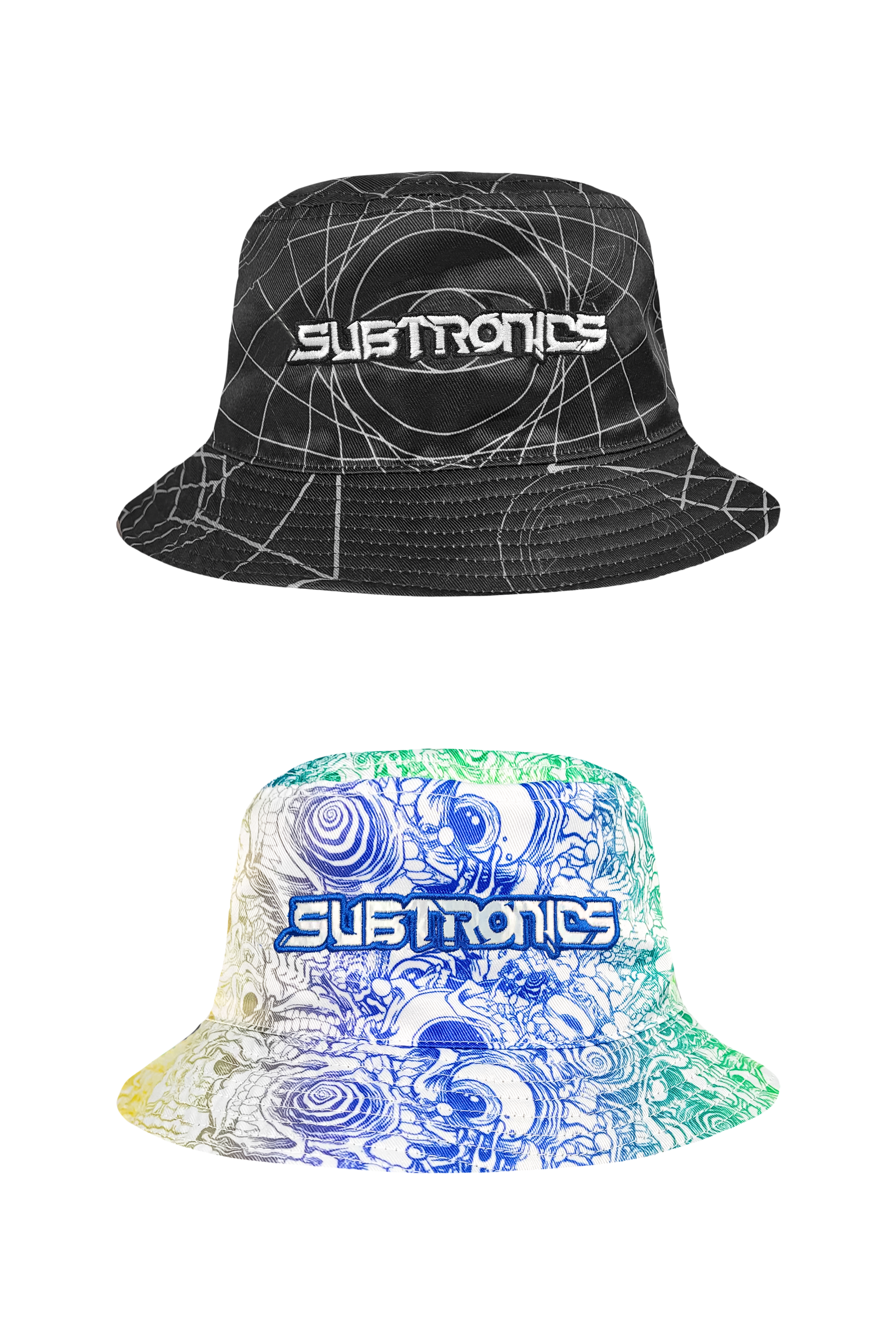 SUBTRONICS - REVERSIBLE HOLOGRAPHIC MASHUP BUCKET HAT (pre order)