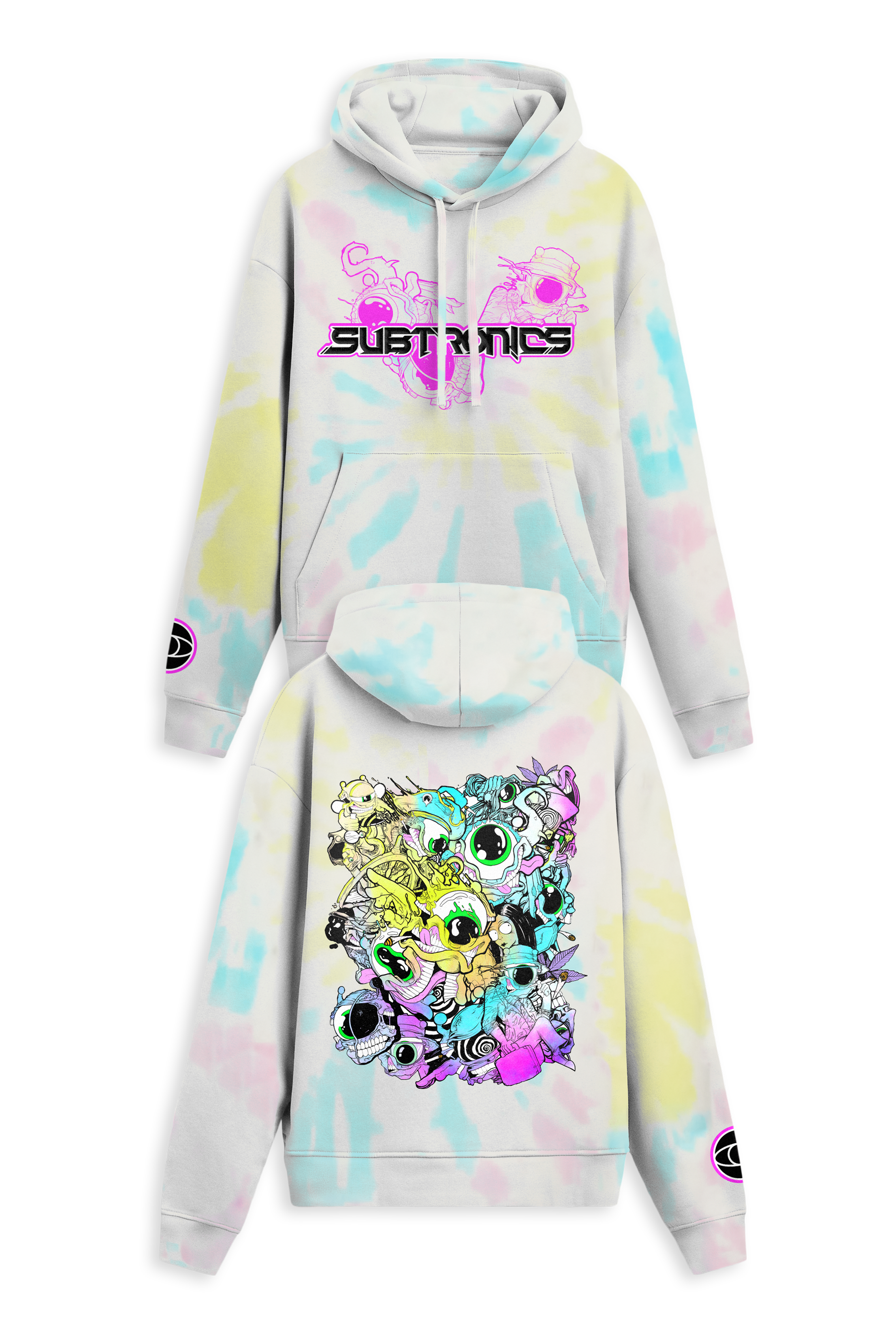 SUBTRONICS - SUMMER MASHUP V2 MIDWEIGHT TIE DYE HOODIE (limited time pre sale)