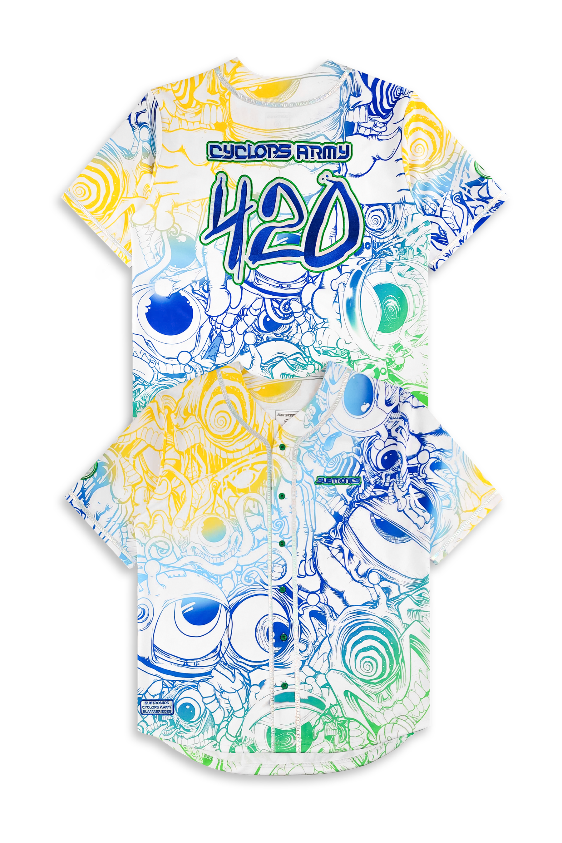 SUBTRONICS - SUMMER MASHUP BASEBALL JERSEY (pre order)